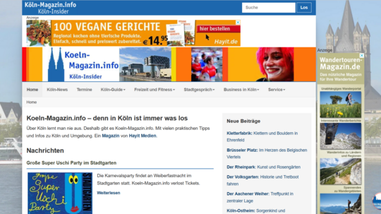 Homepage von koeln-magazin.de