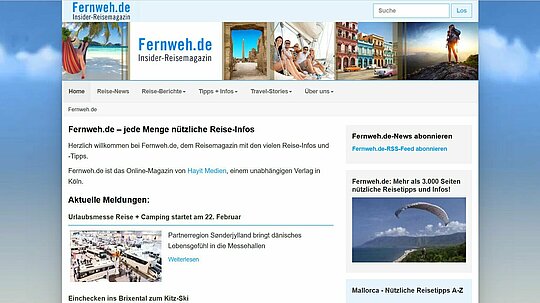 Homepage von Fernweh.de